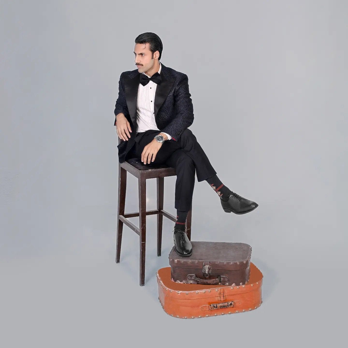 bespoke black shoes for men