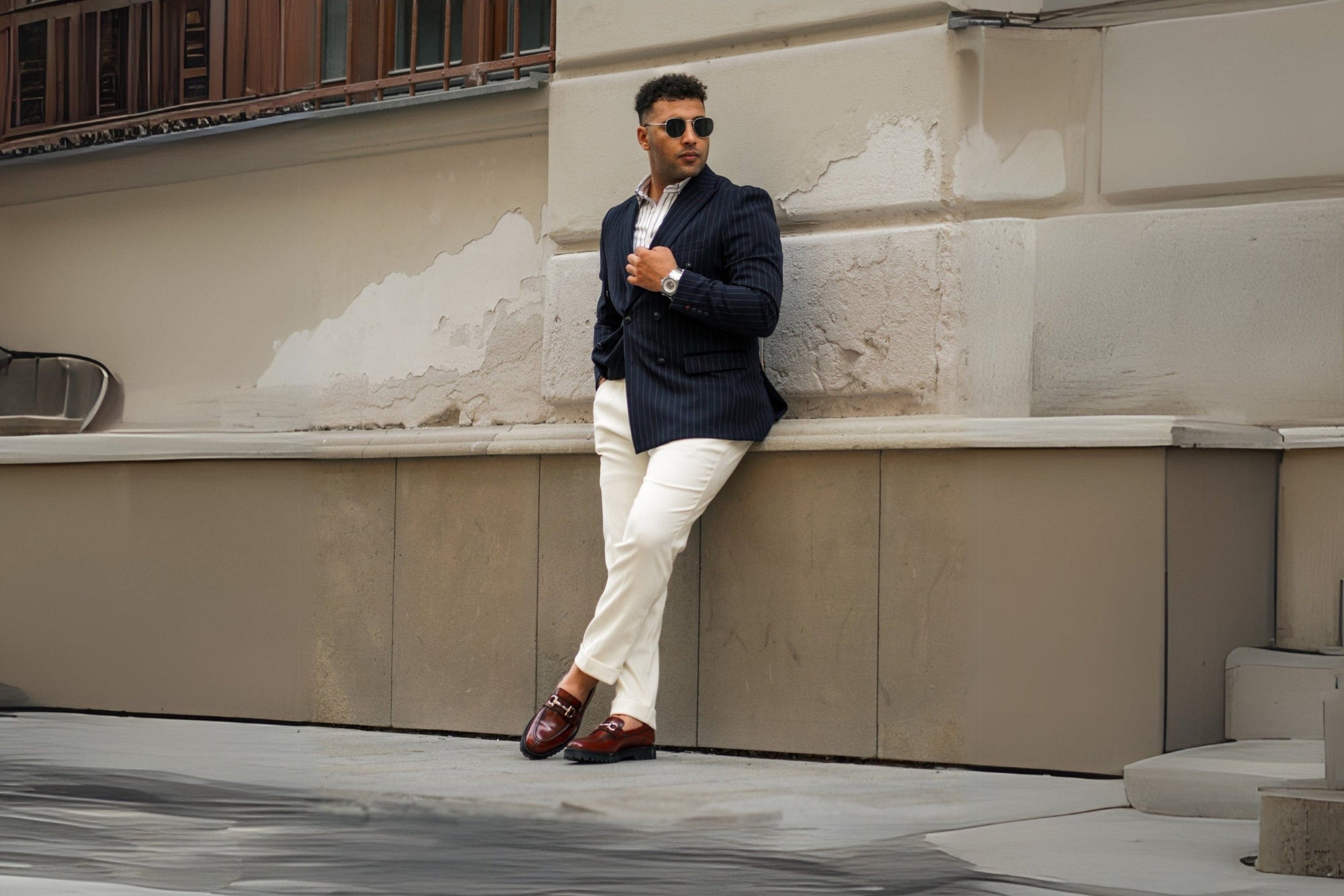 chunky sole men horsebit red loafers