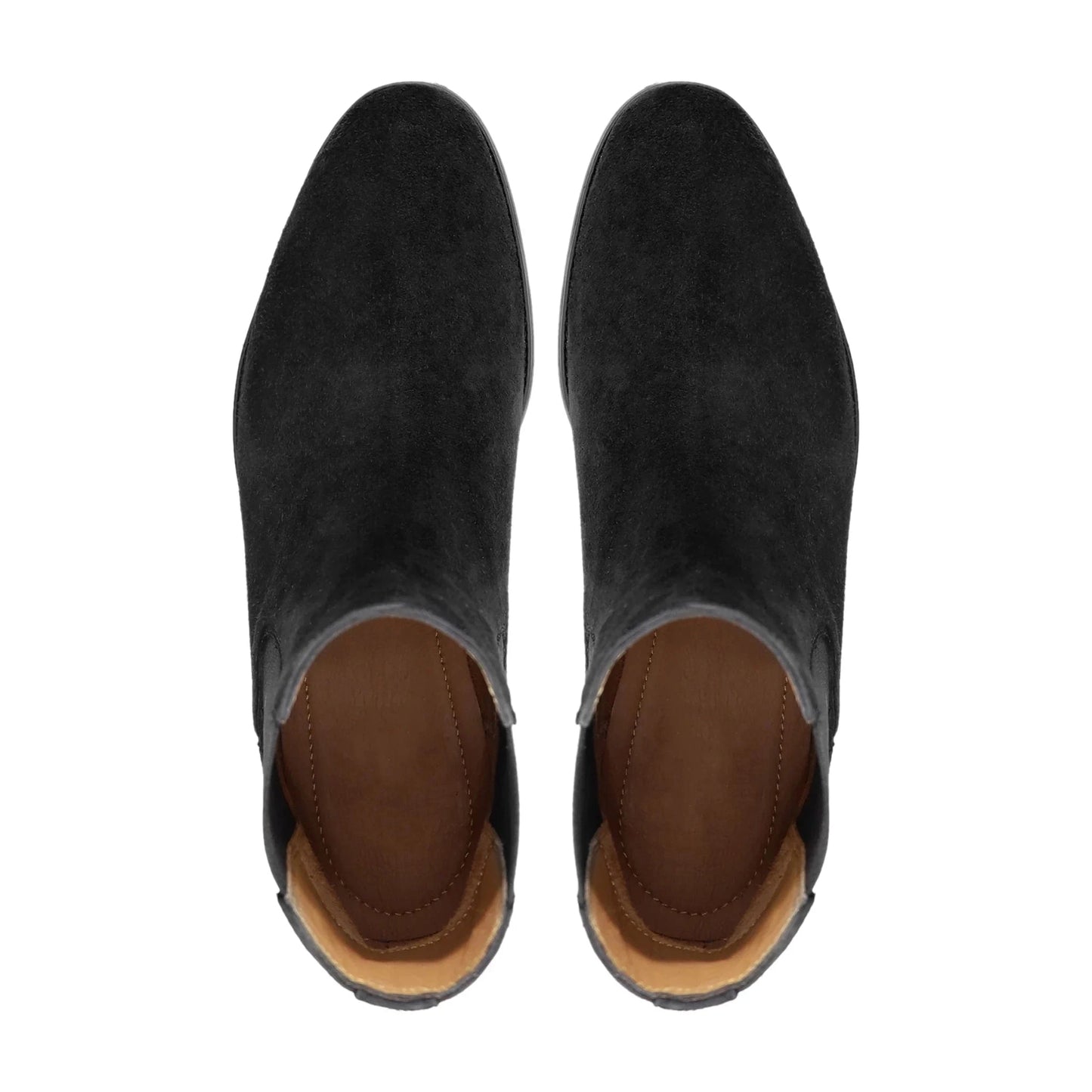 noirtide Bespoke Black Suede Leather Chelsea Boots For Men