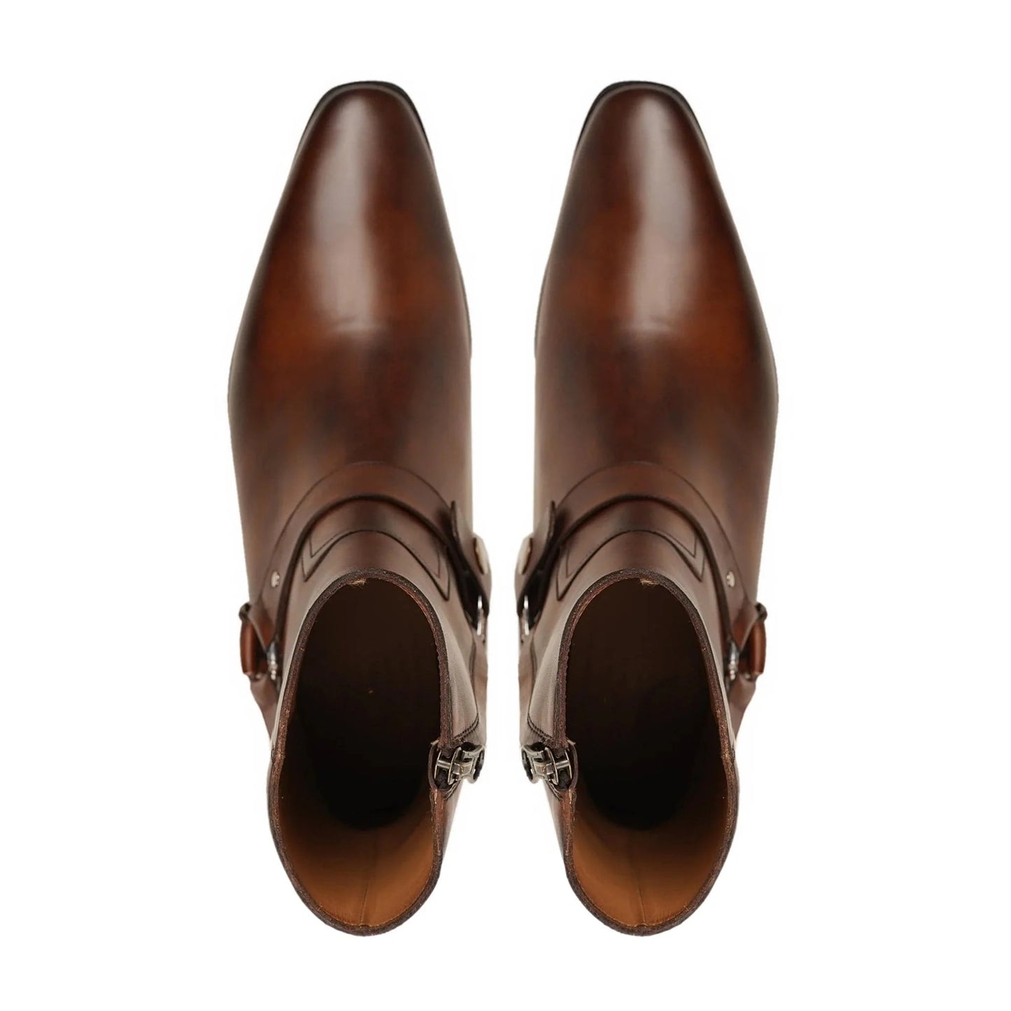 noirtide Bespoke Brown Patin Leather Men Jodhpur Boots