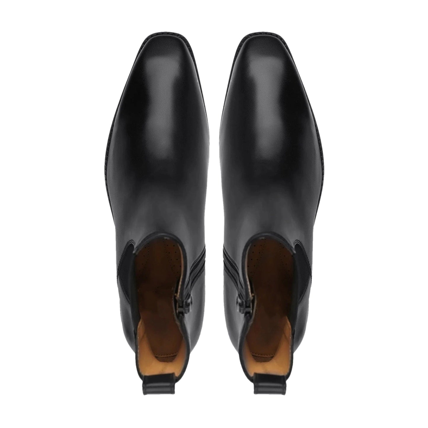 noirtide Bespoke Calf Leather Black Chelsea Boots For Men
