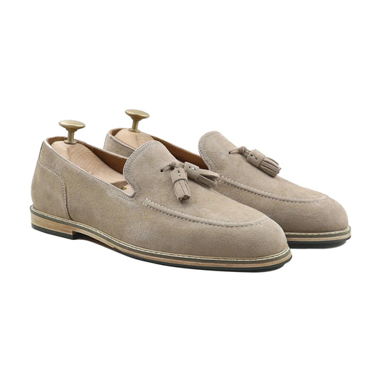 Noirtide Bespoke Men's Suede Leather Beige Loafer