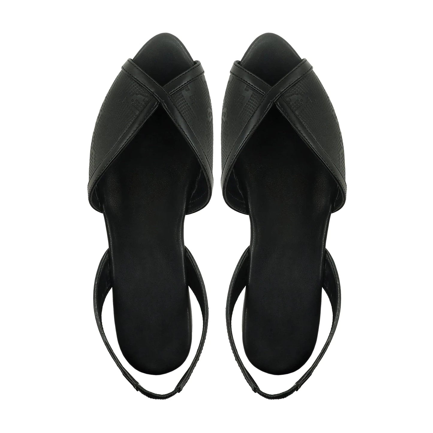 Noirtide Black Python Leather Sandal for Women