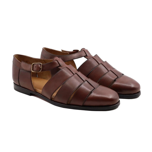 Noirtide Brown Calf Leather Men’s Sandal