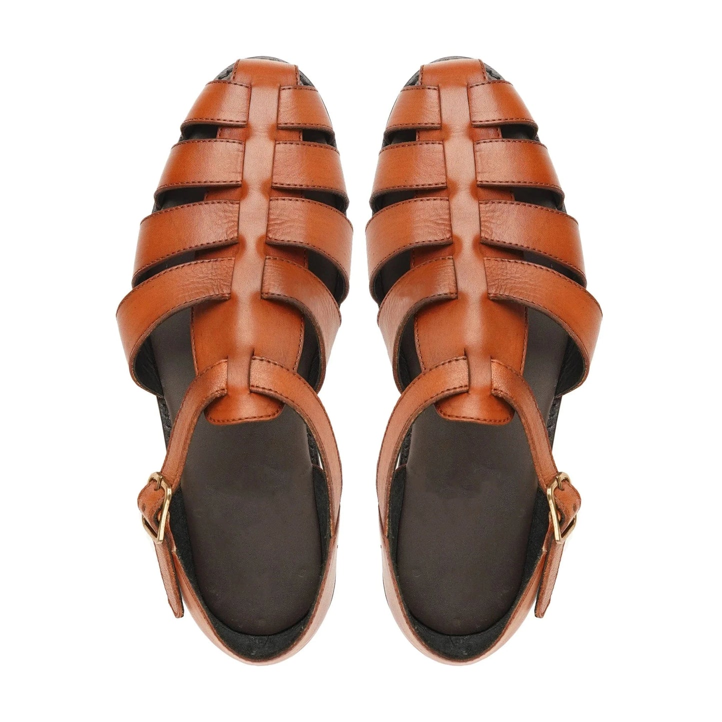 Noirtide Brown Leather Men Sandal