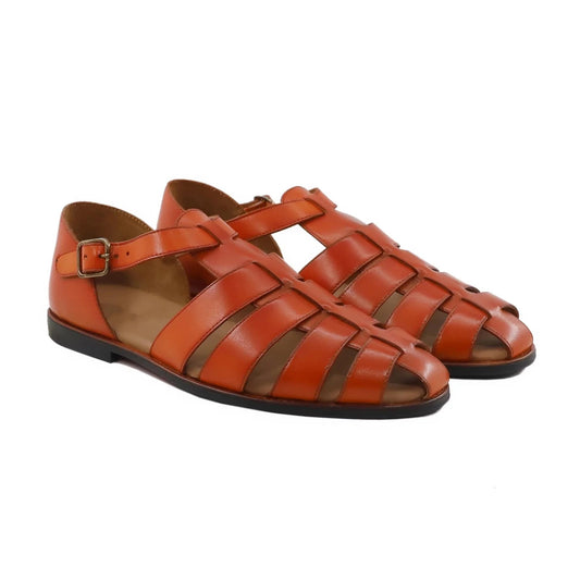 Noirtide Brown Leather Men Sandal