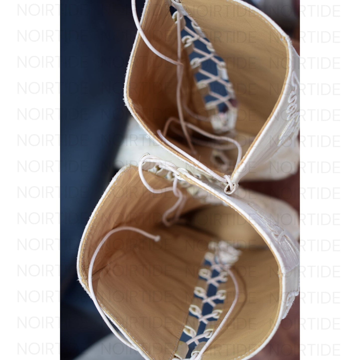 noirtide Custom-Made 60s & 70s Gogo Gladiator Embroidered Boots