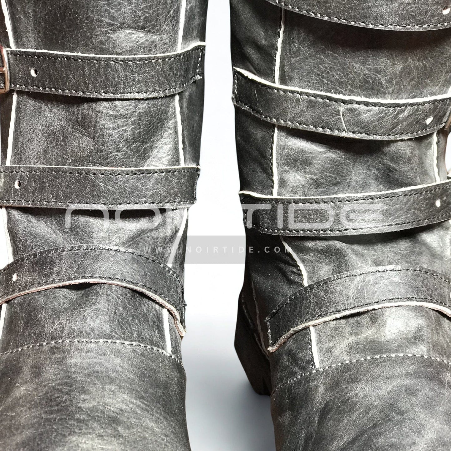 noirtide Custom-Made Multi-Buckle Knee High Renaissance Boots