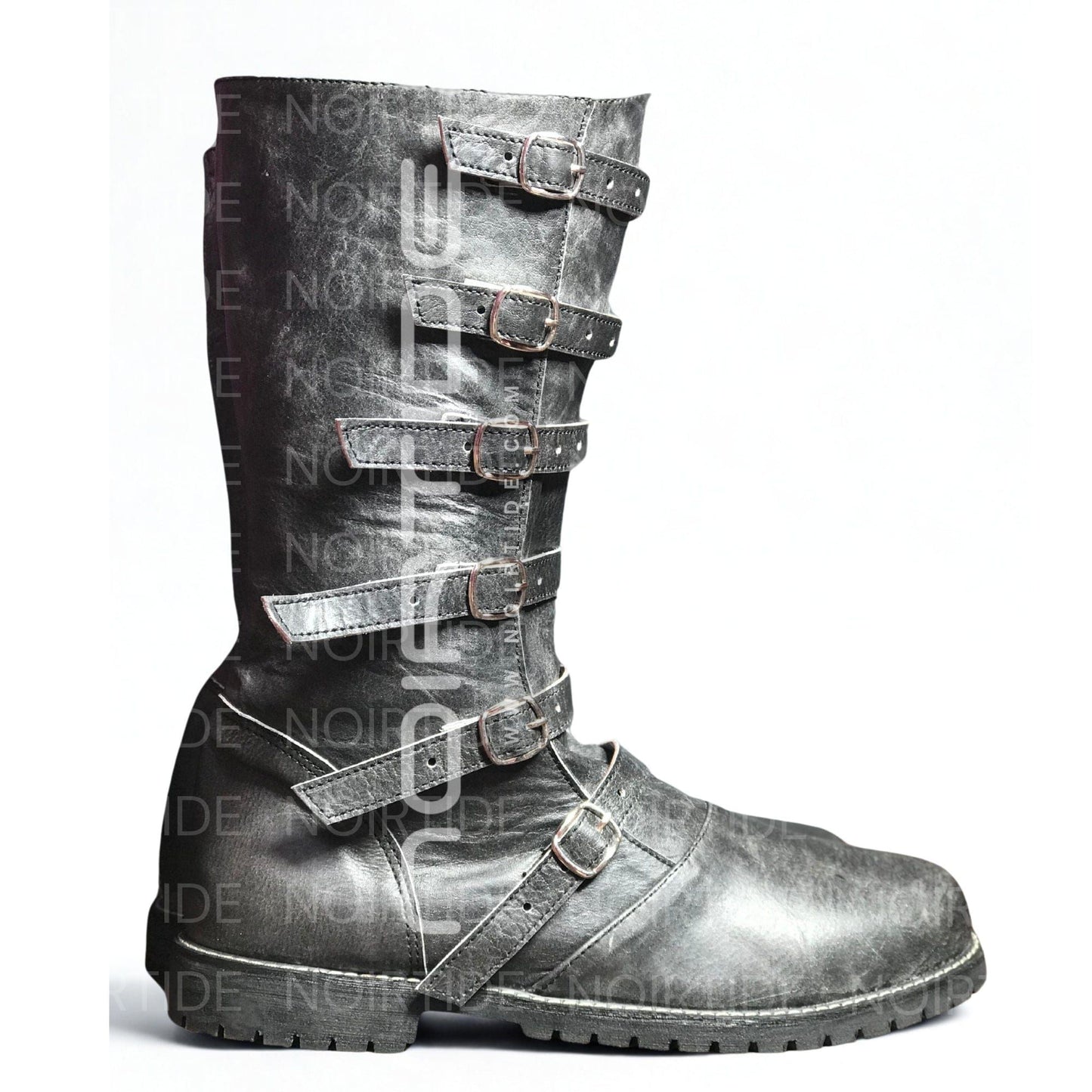noirtide Custom-Made Multi-Buckle Knee High Renaissance Boots