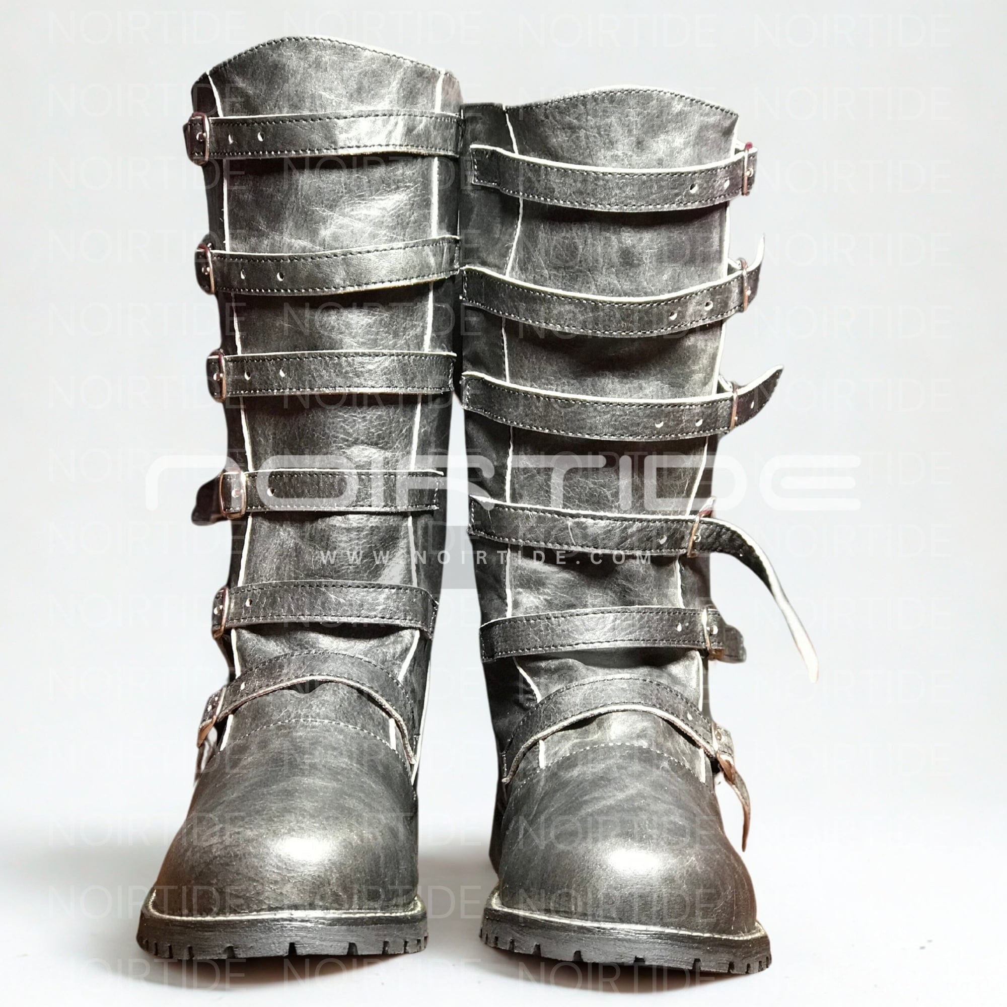 noirtide Custom-Made Multi-Buckle Knee High Renaissance Boots