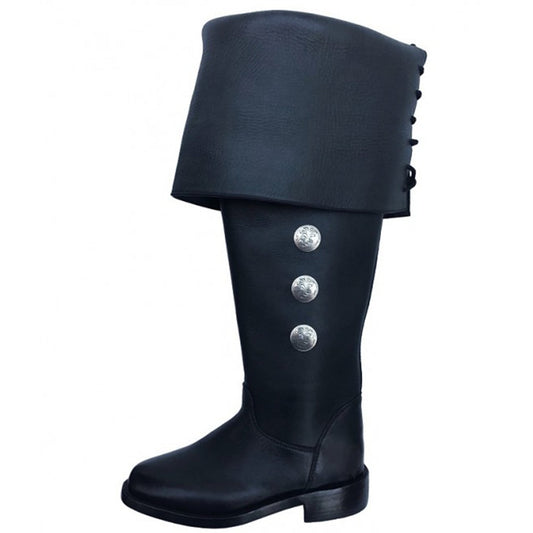 noirtide Custom-Made Pirate Swashbuckler Bucket Top Boots