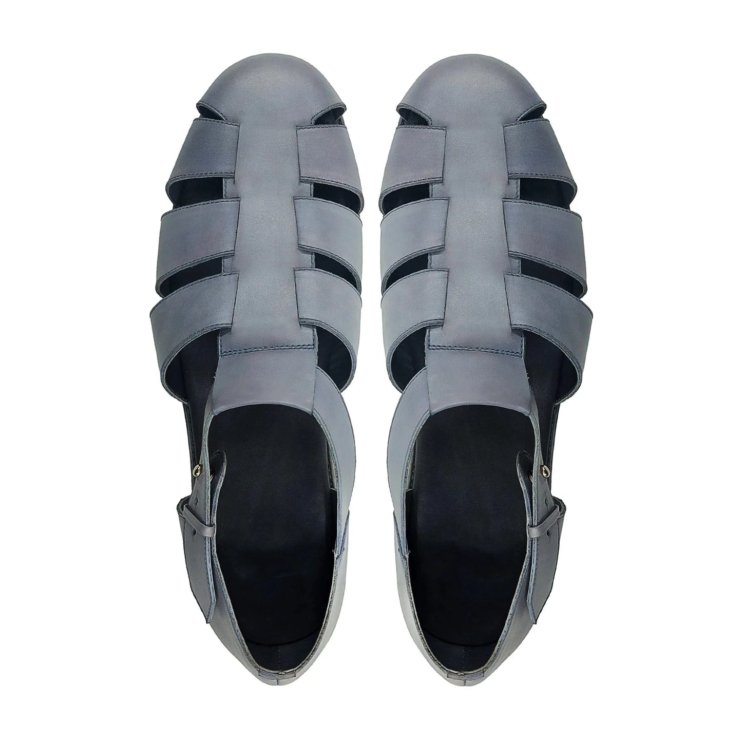 Noirtide Grey Leather Men Sandal
