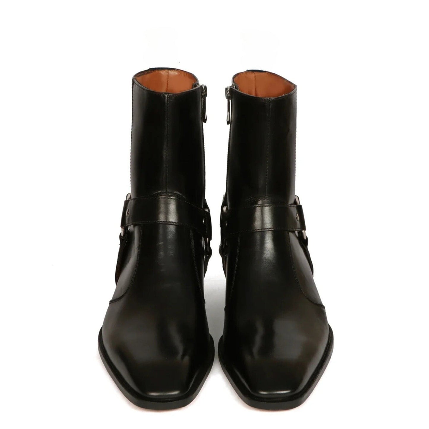 noirtide Handmade Custom Black Calf Leather Jodhpur Boots