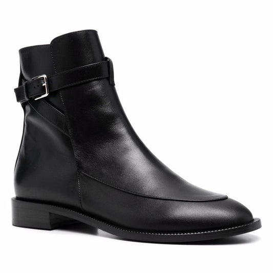 noirtide Handmade Custom Black Claf Leather Women Jodhpur Boots