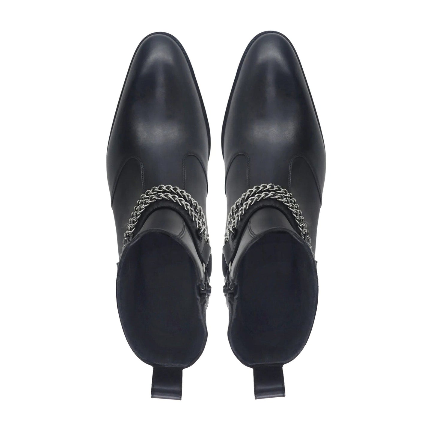 noirtide Handmade Custom Black Leather Jodhpur Boots For Men