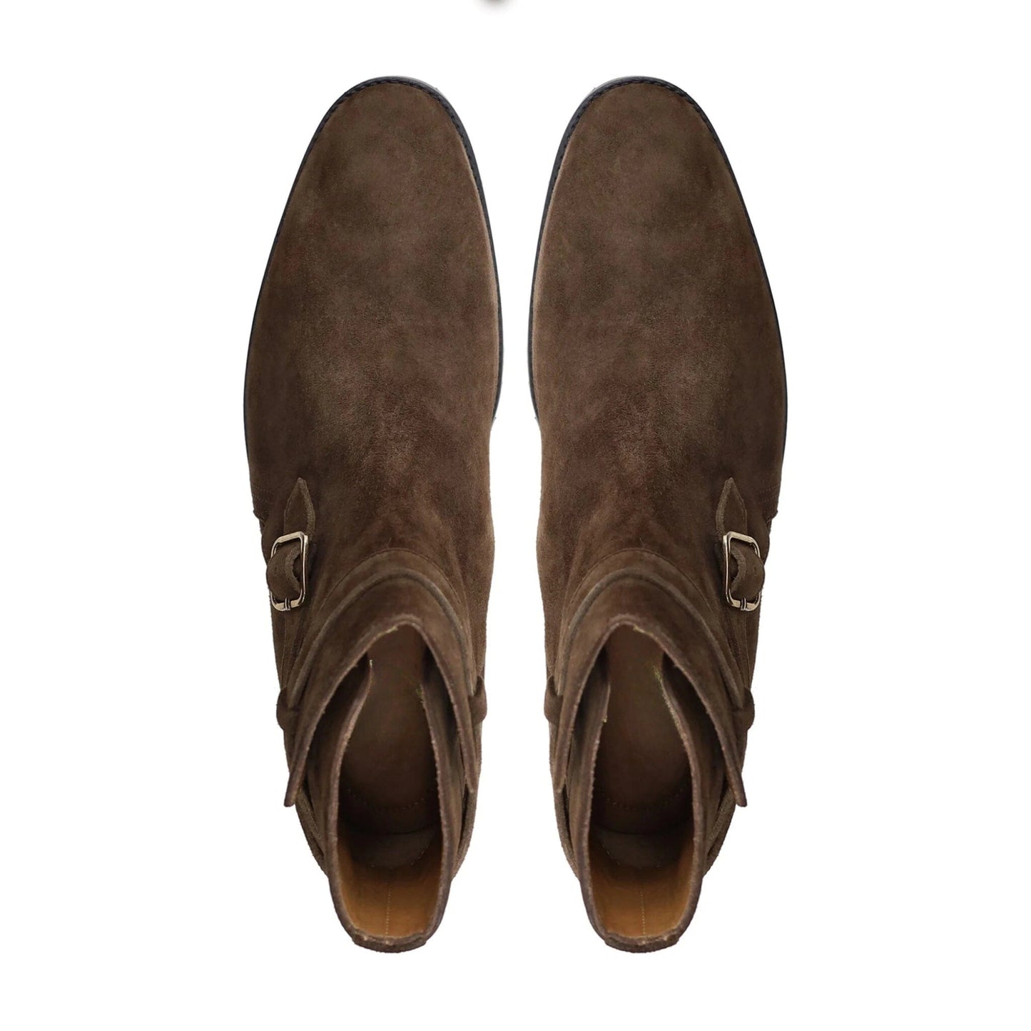noirtide Handmade Custom Brown Suede Leather Jodhpur Boots For Men