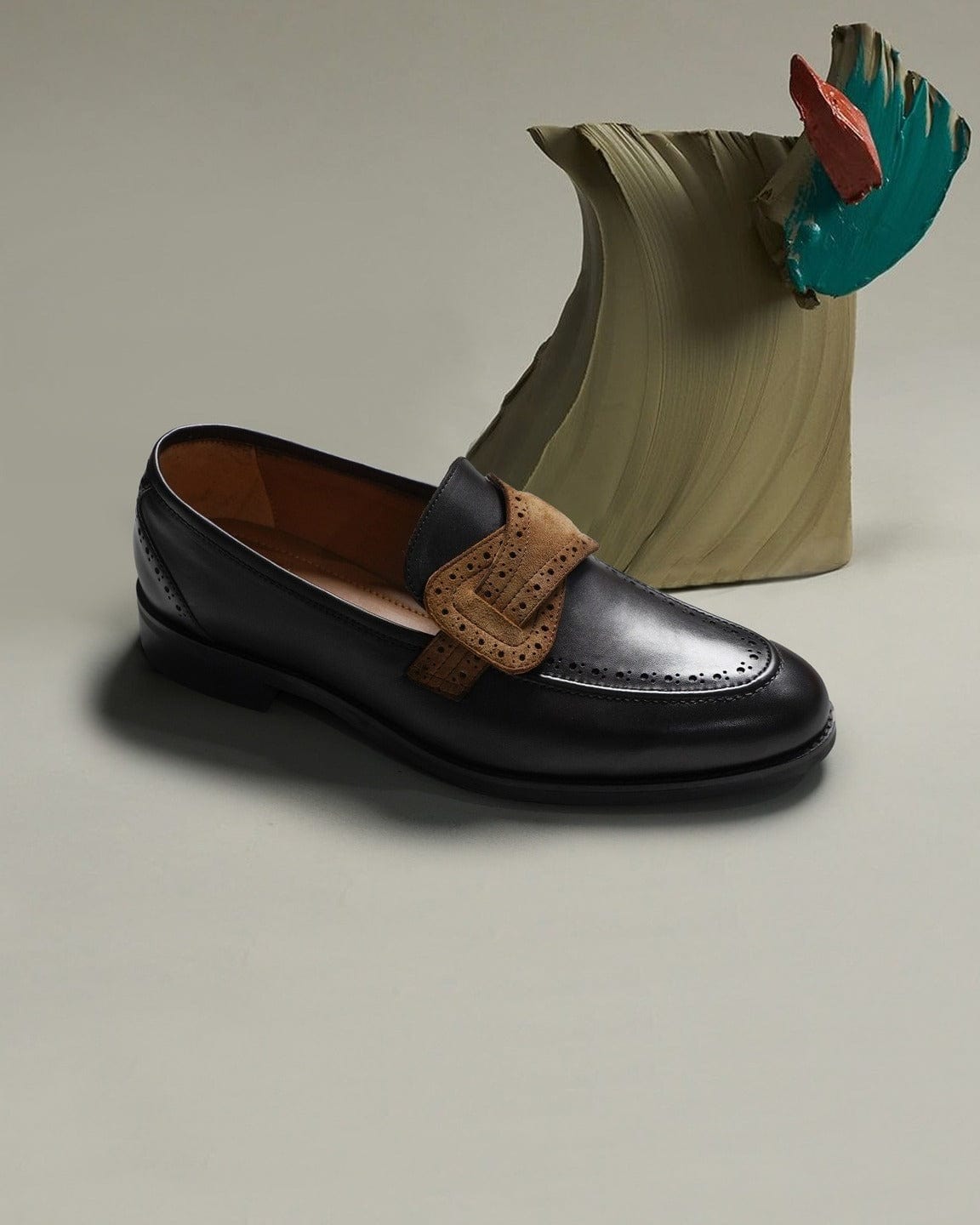 noirtide Handmade Custom Calf Leather Mens Loafers