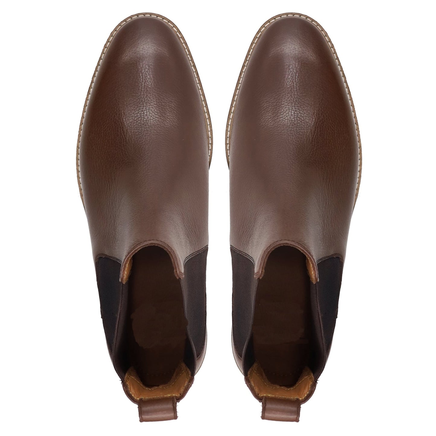 noirtide Handmade, Custom Leather Men Brown Chelsea Boots