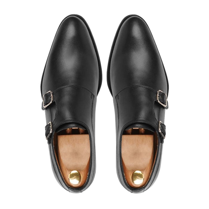 noirtide Handmade, Custom Leather Men Monkstrap Shoes