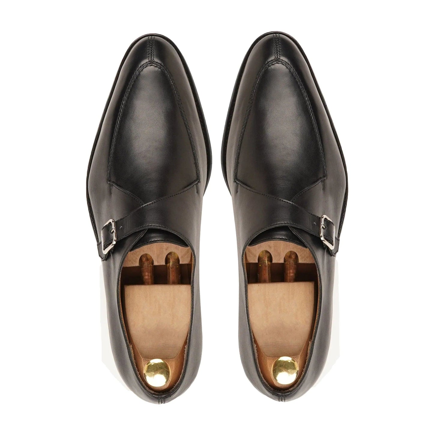 noirtide Handmade, Custom Leather Men Monkstrap Shoes