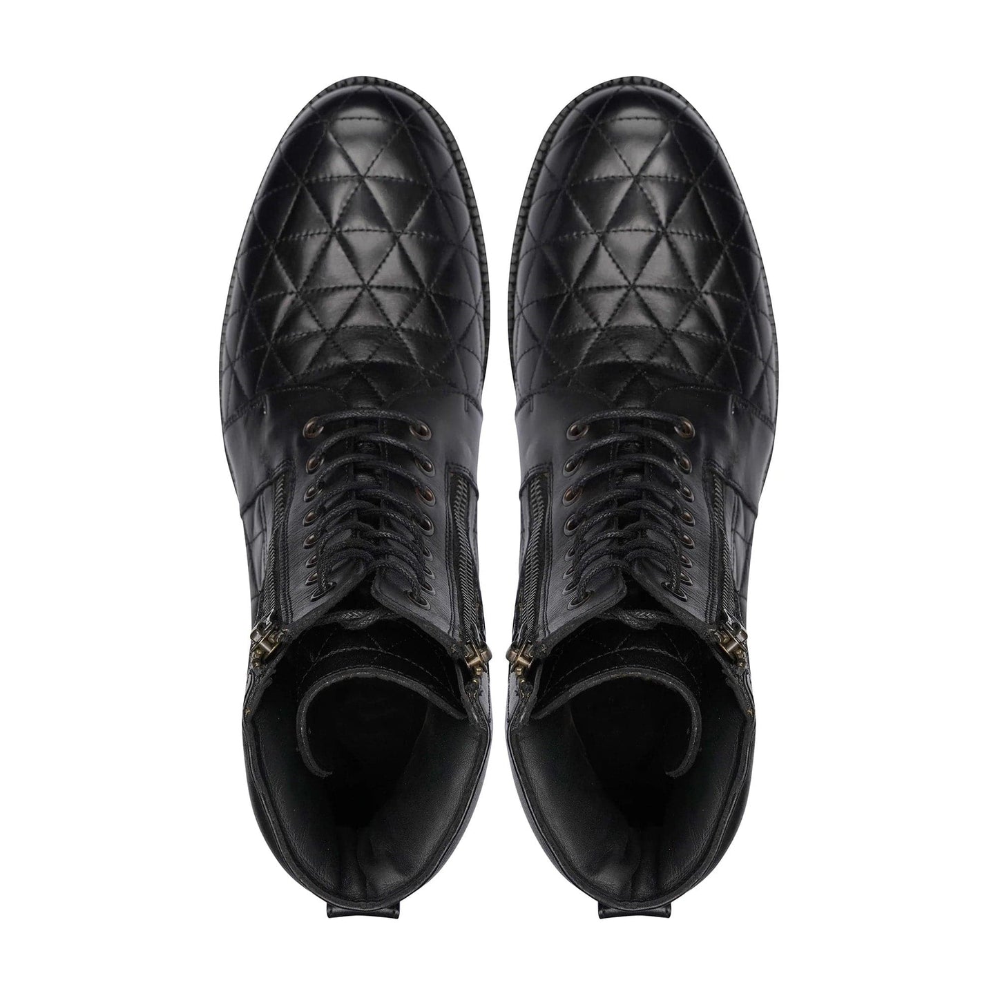 noirtide Handmade Custom Men's Black Calf Leather Boot
