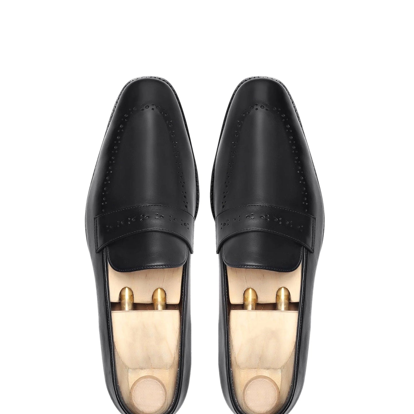 noirtide Handmade, Custom Men's Black Calf Leather Loafer
