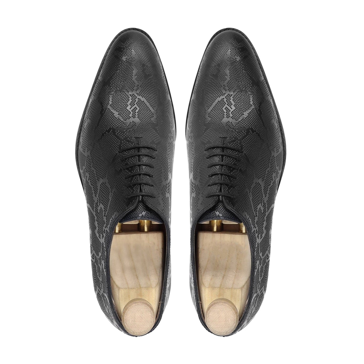 noirtide Handmade, Custom Men's Black Calf Leather Wholecut Shoe