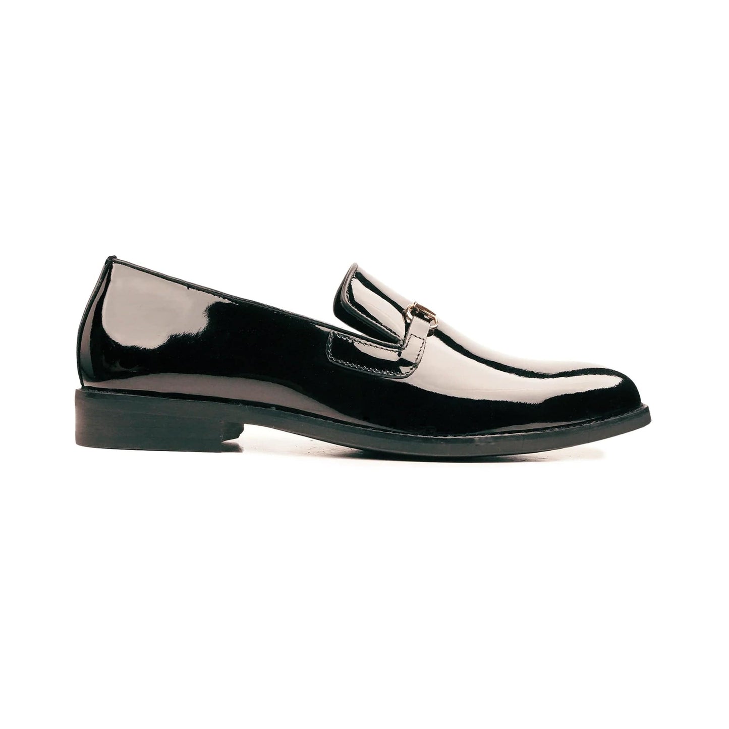 noirtide Handmade, Custom Men's Black Patent Leather Loafer