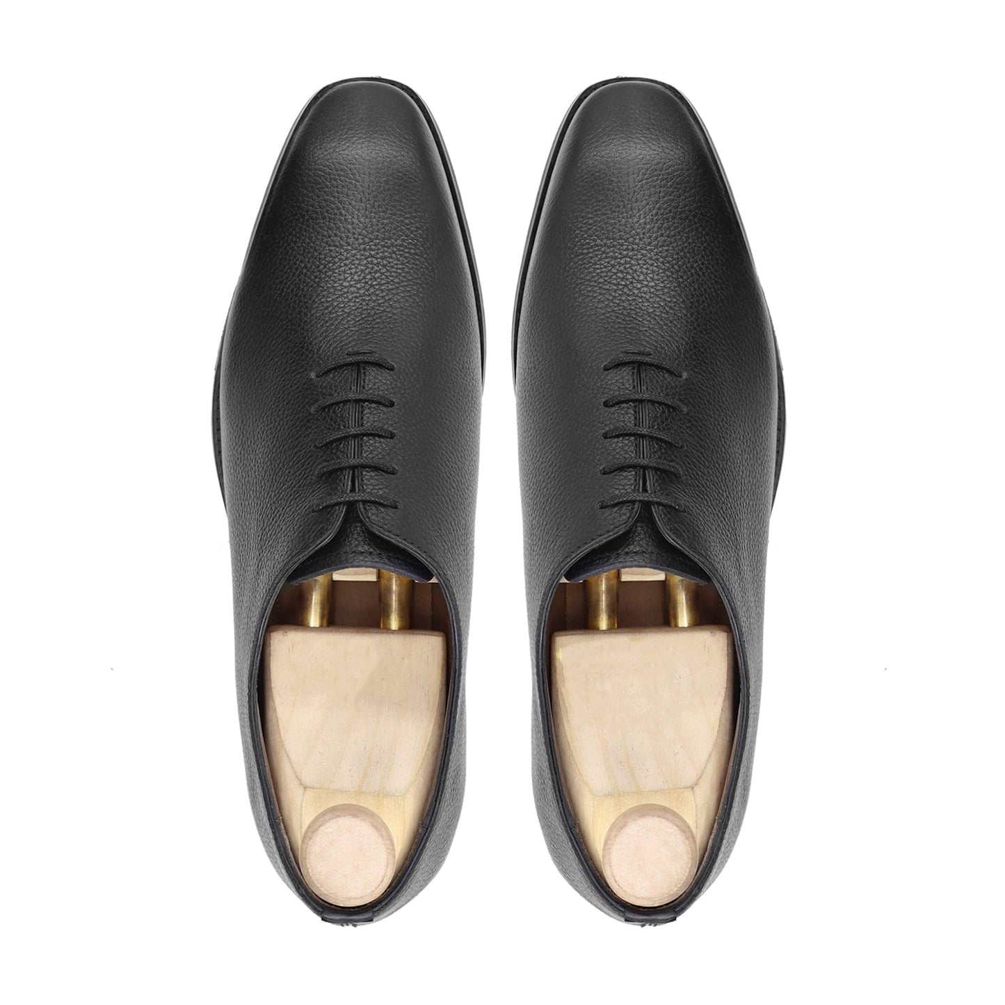 noirtide Handmade, Custom Men's BLACK PEBBLE GRAIN WHOLECUT