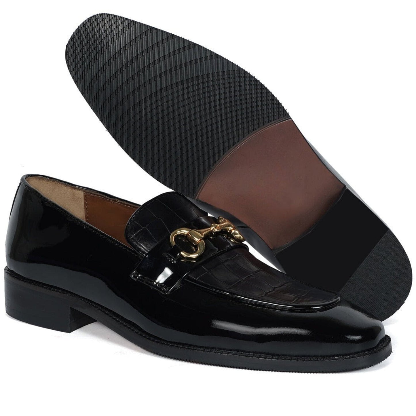 noirtide Handmade Custom Men's Buckled Loafers