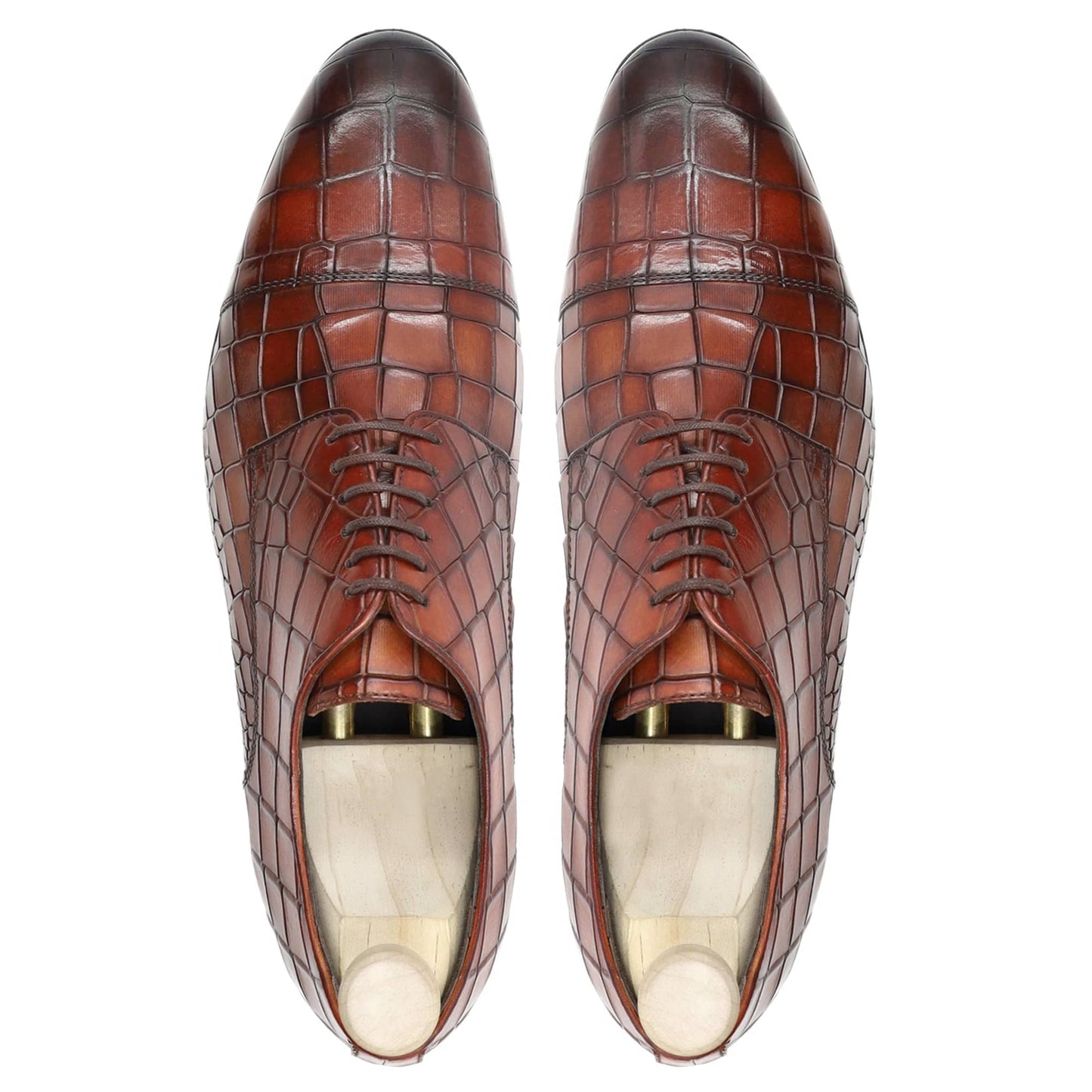 noirtide Handmade, Custom Men's Burnished Oxblood Calf Leather Derby Shoe