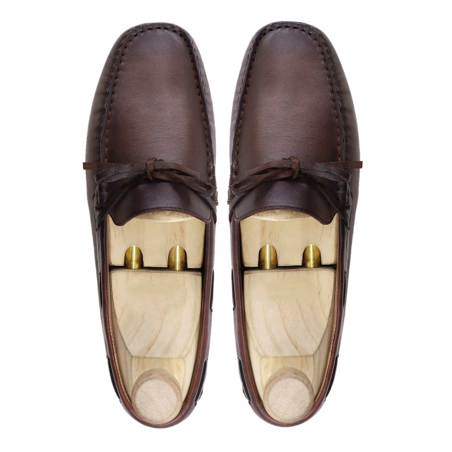 noirtide Handmade, Custom Men's Burnished Oxblood Calf Leather Loafer Shoe