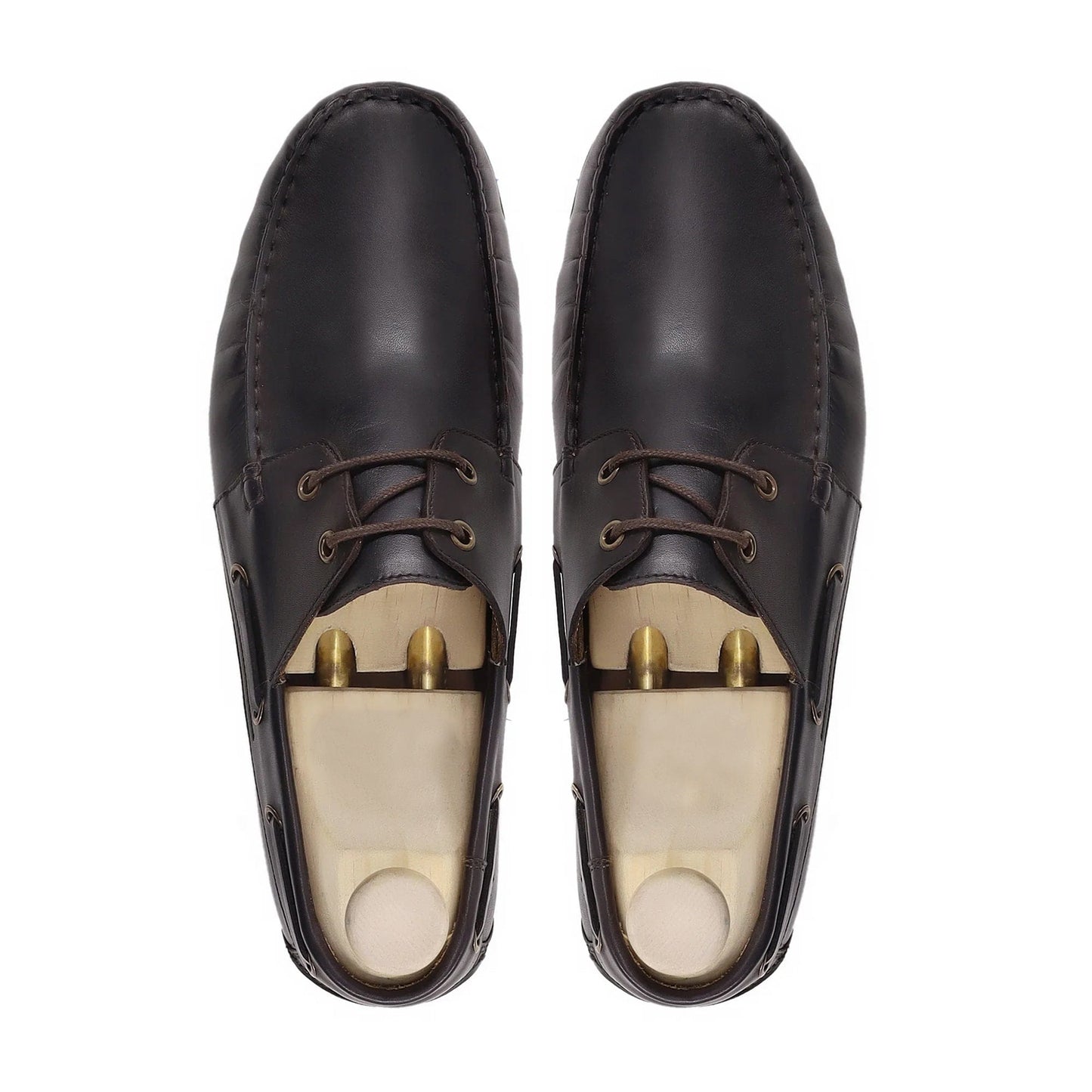 noirtide Handmade, Custom Men's Dark Brown Calf Leather Derby Shoe