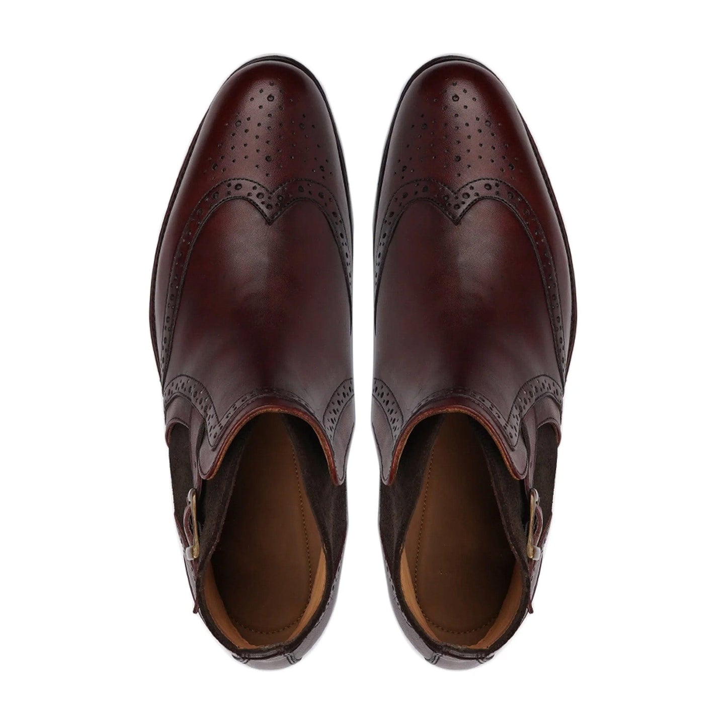 noirtide Handmade Custom Men's Dark Brown Calf Leather Jodhpur Boot