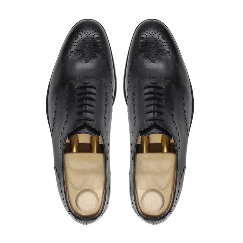 noirtide Handmade Customisable Men's Brown Patina Calf Leather Wholecut Shoe