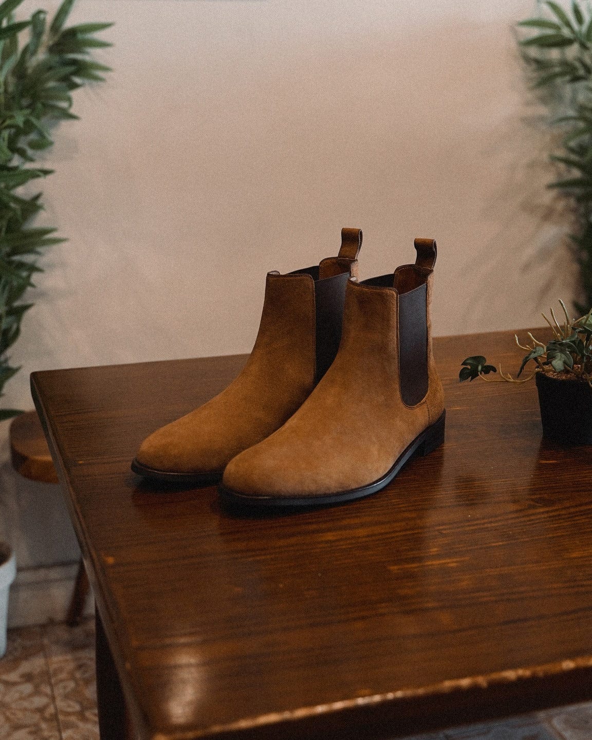 noirtide Handmade Customisable Men's Kid Suede Chelsea Boot