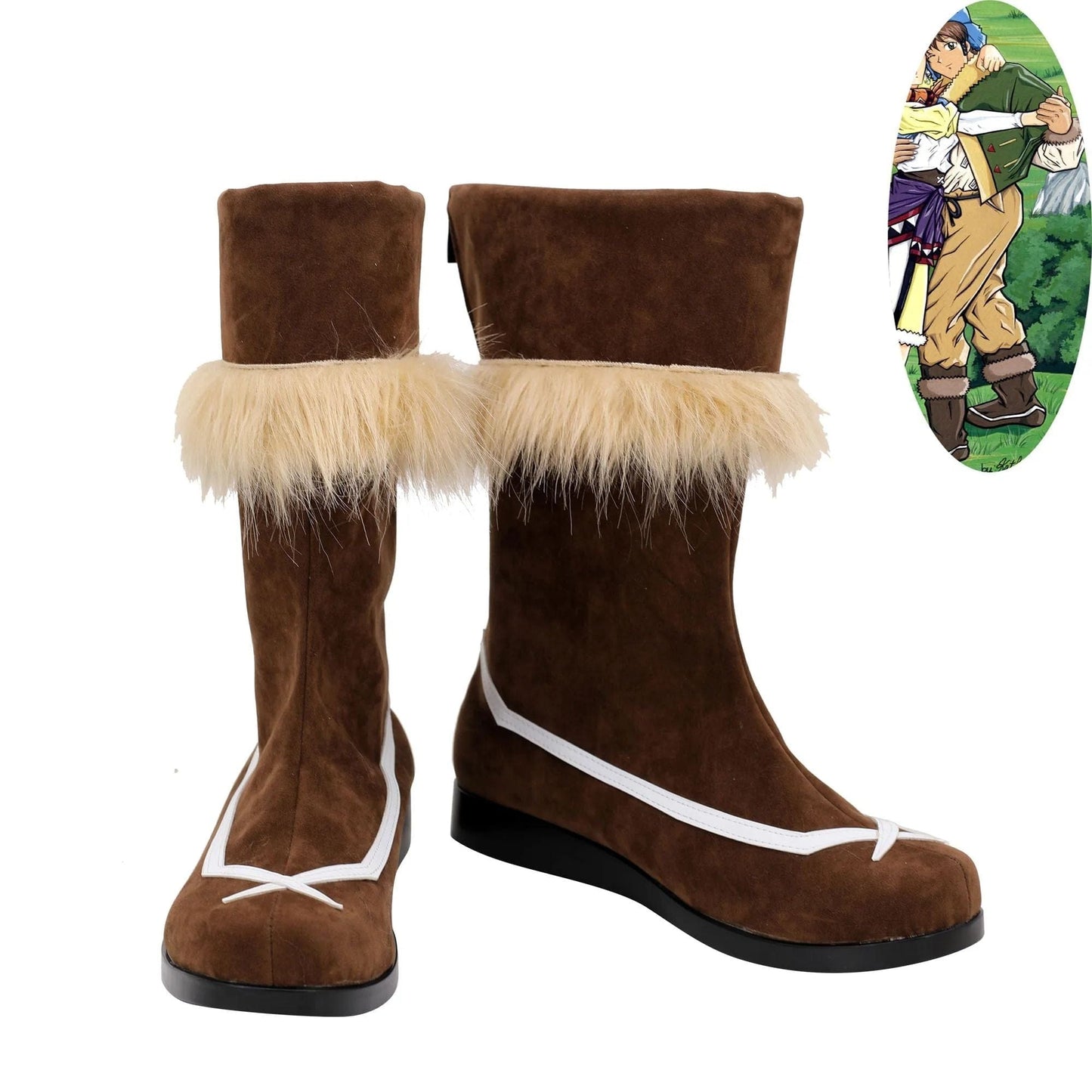 noirtide Lunar: Silver Star Story Complete Alex Noa Cosplay Boots