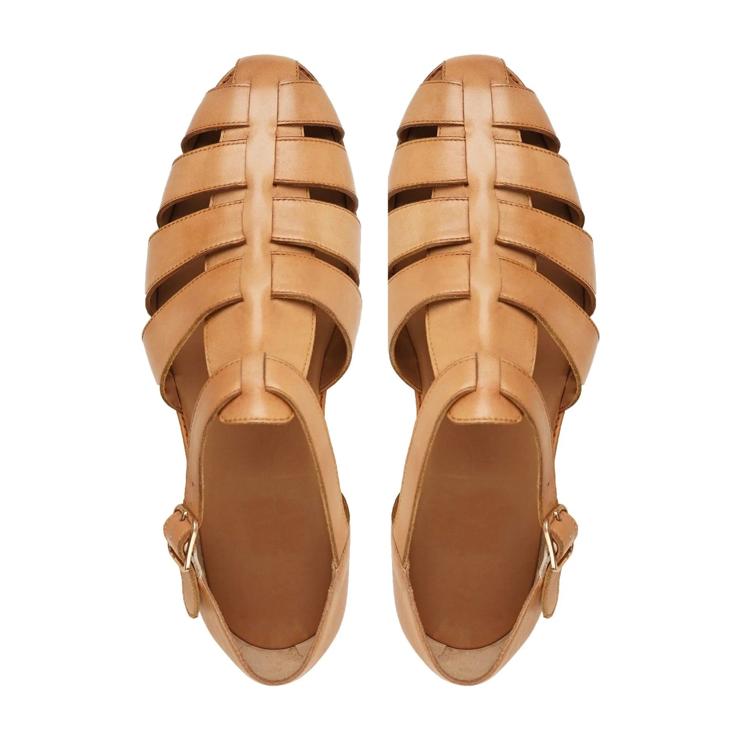 Noirtide Mens Beige Leather Sandal