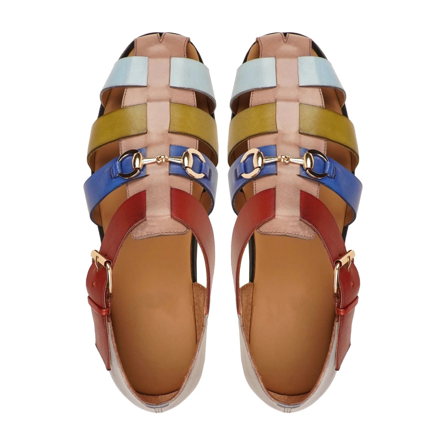 Noirtide Mens Multicolour Calf Leather Sandal
