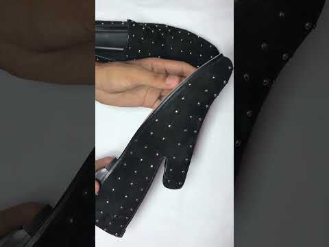 men suede leather black loafer