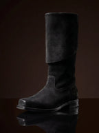 Captain Jack Sparrow cosplay black boots in leather — handmade by NOIRTIDE