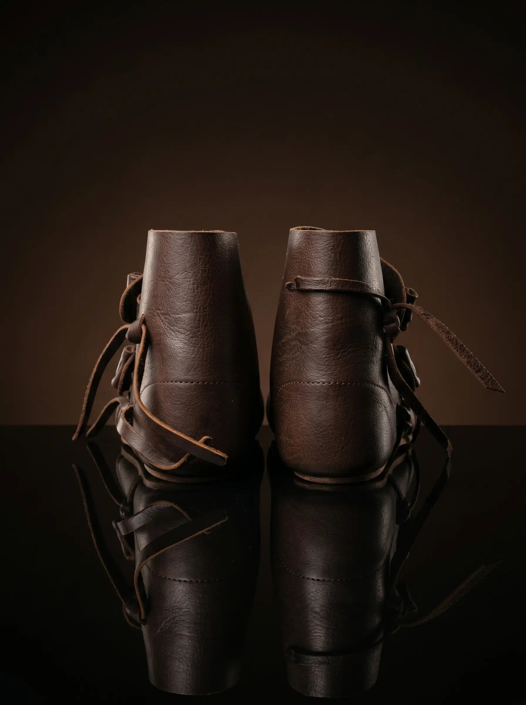 Dark brown Jorvik shoe sole — leather or rubber sole option — Noirtide early medieval reenactment footwear
