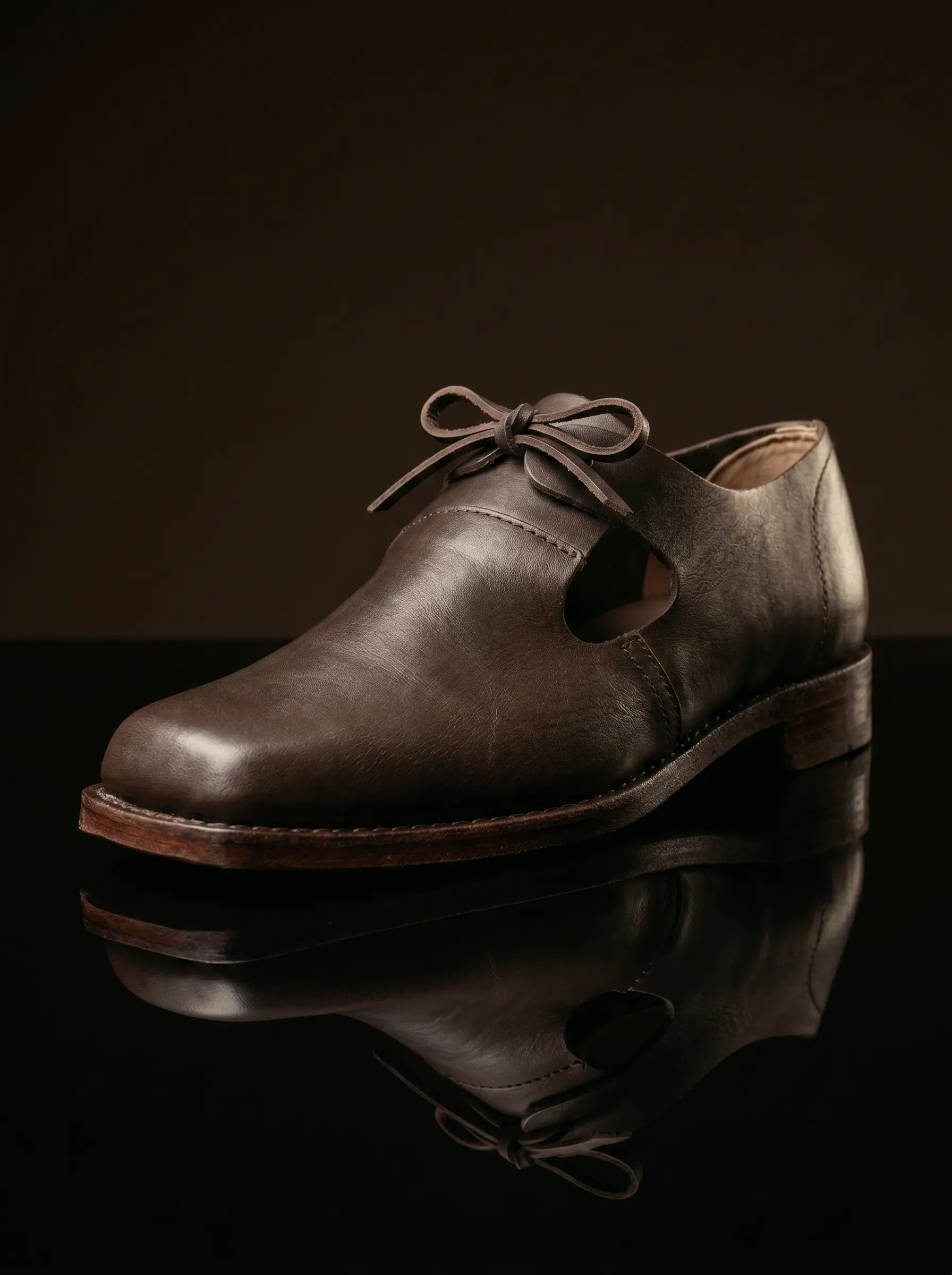 Open Latchet Shoes - Square Toe