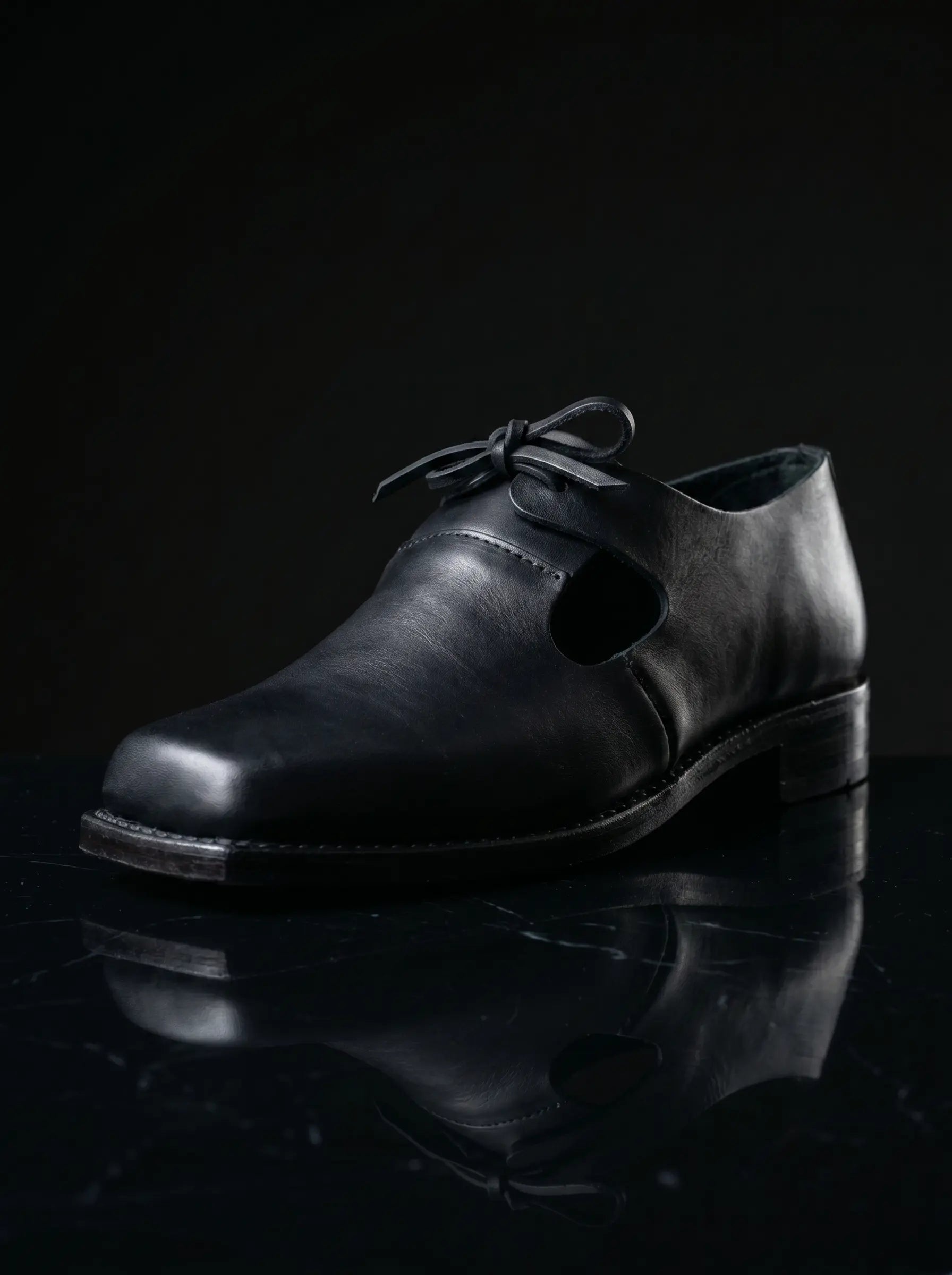 Open Latchet Shoes - Square Toe
