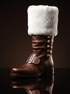 Santa Claus Fur Boots with Jingle Bells