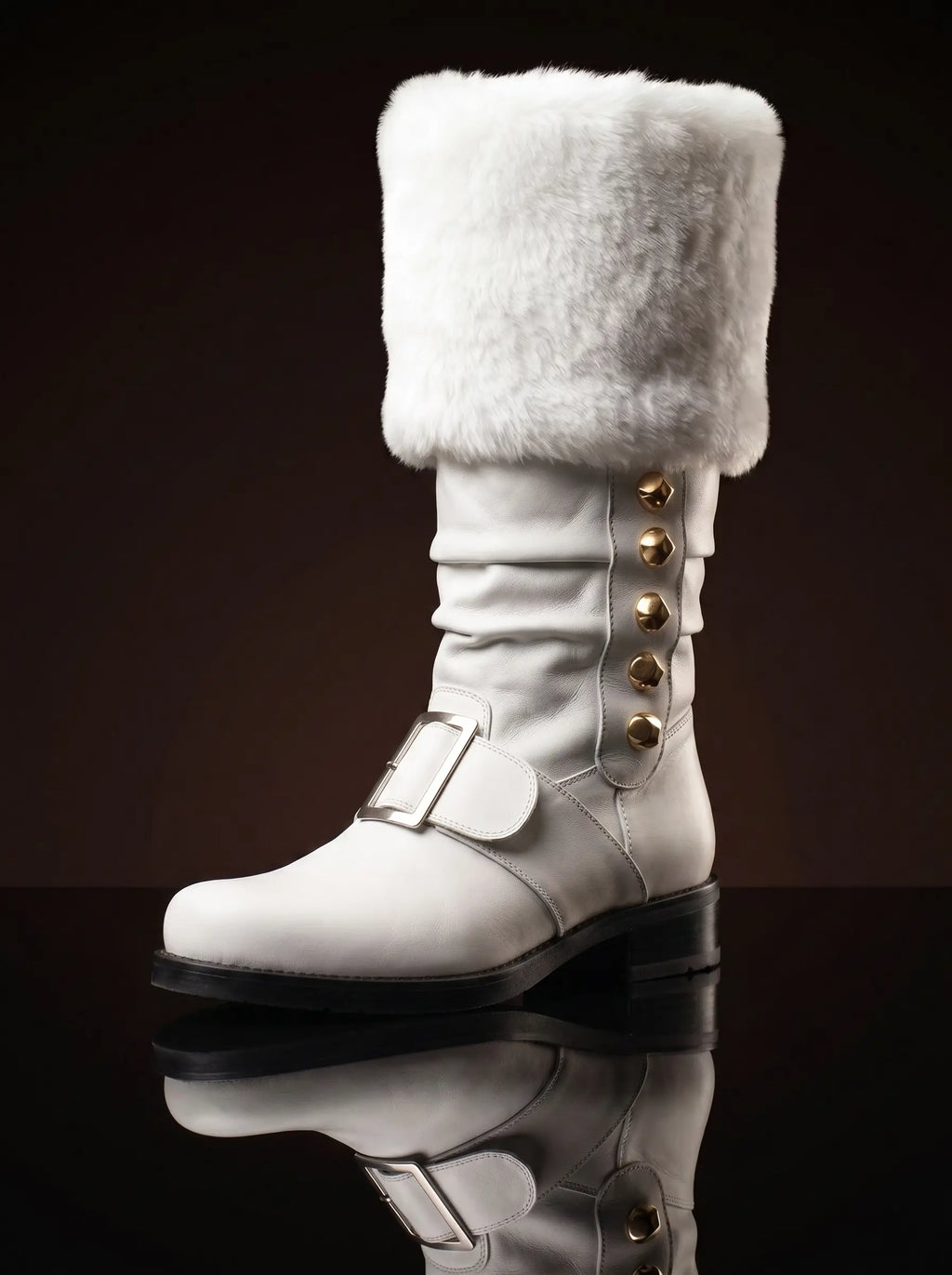 Santa Claus Fur Boots with Jingle Bells