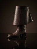 Black suede genuine leather Will Turner pirate boots — 18-inch shaft, 10-inch cuff, bespoke POTC boots by Noirtide