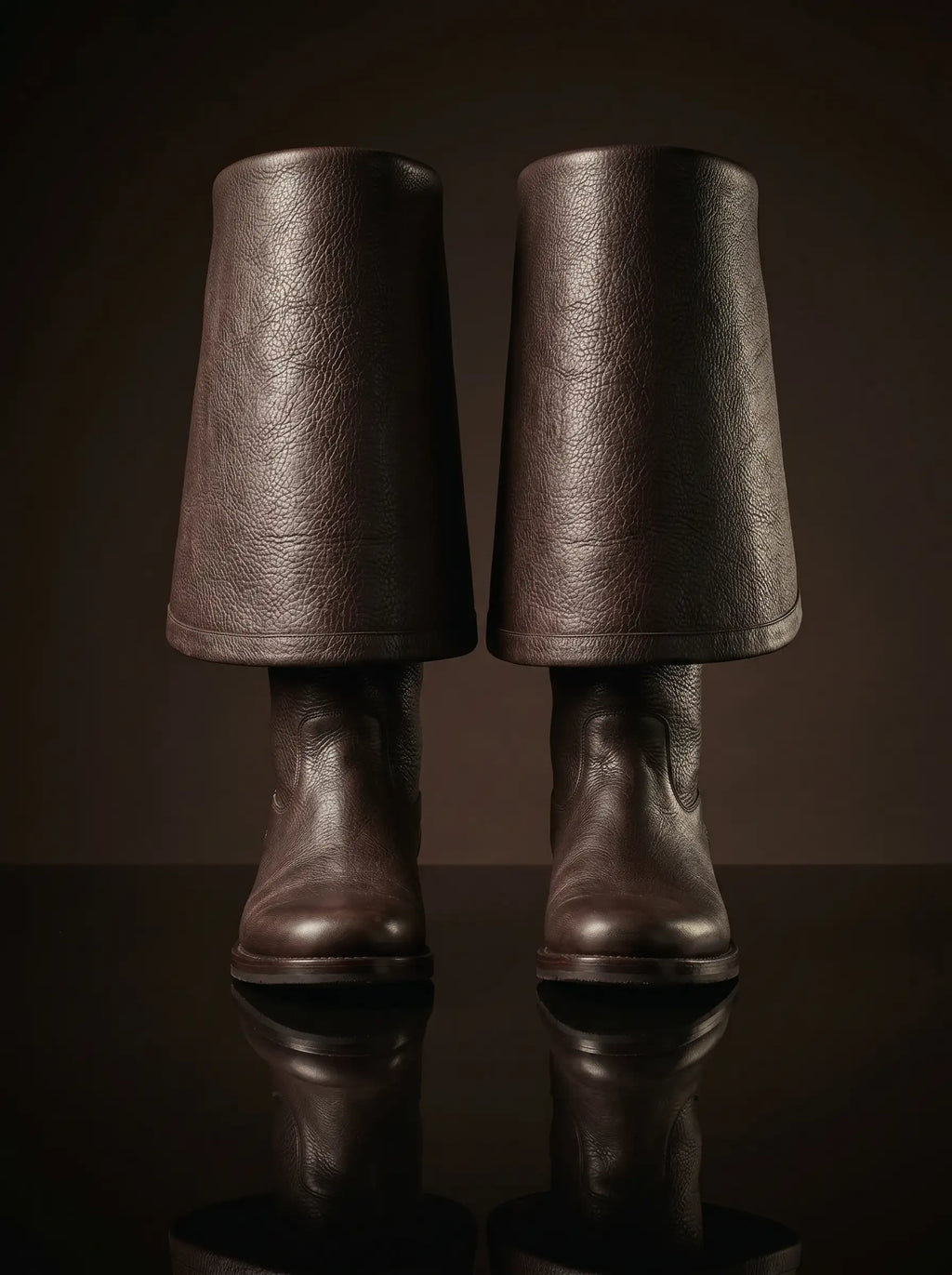 Pair of black suede handcrafted Will Turner POTC pirate boots — genuine leather, any size — Noirtide