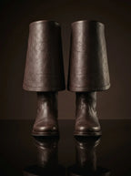 Pair of black suede handcrafted Will Turner POTC pirate boots — genuine leather, any size — Noirtide