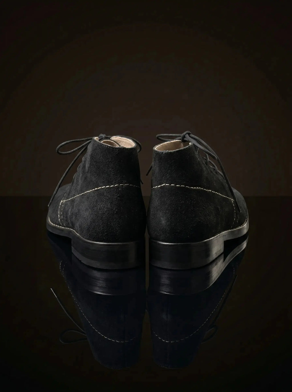 Reenactor wearing black suede Noirtide vintage brogan shoes in 19th century Civil War civilian costume